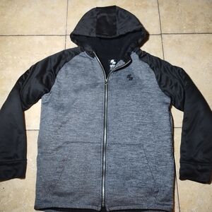 Place Sport Youth Black & Grey Fleece Lined Zip UP Hoody XXL(16) *Flaws*